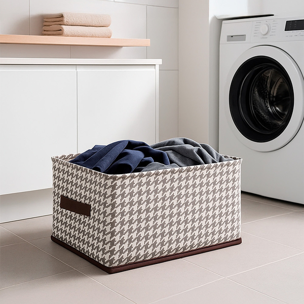 Cesto Organizador Multiuso Dobrável Retangular 48x28x20cm - Estilo e Praticidade