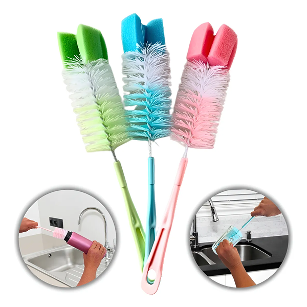 Escova Limpa Garrafas com Cabo – Praticidade e Higiene no Dia a Dia