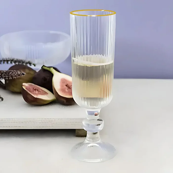 Jogo de Taças Versalhes Gold Champagne 170ml 6 Pecas