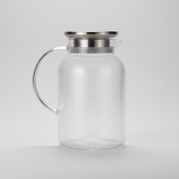 JARRA DE BOROSSILICATO AZURE COM TAMPA EM INOX 1,6 L